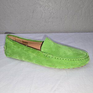 M. Gemi Women's Drivers The Felize LIME GREEN Suede Loafers Moccasin Slip-On 39
